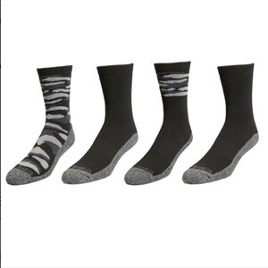 Mens Columbia Moisture Control Boot Socks 4pair Size 6-12 Full Cushion Arch Supp